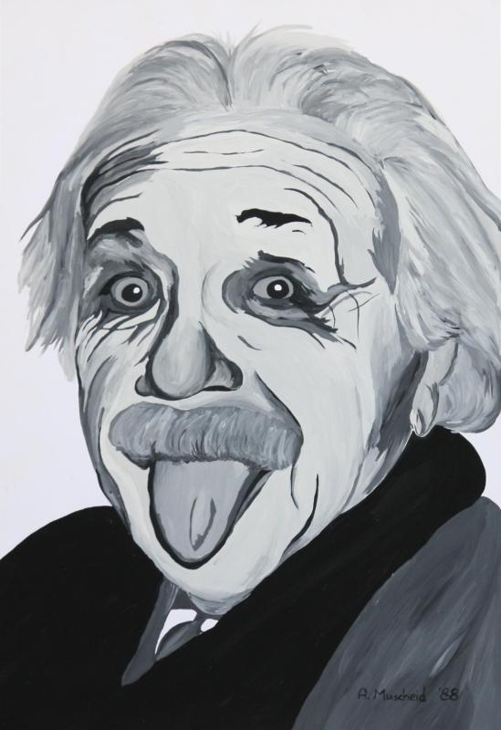 Albert Einstein -- gemalt von Anke Muscheid 1988